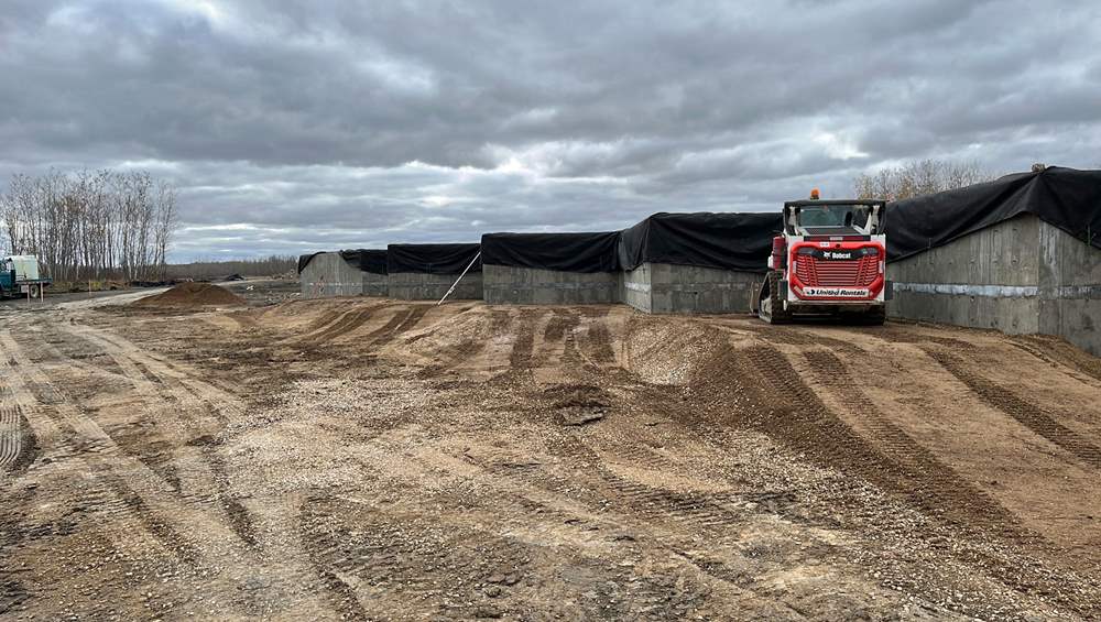 The Roll Off Bin Pads Under Construction