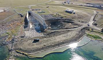 Gardiner Dam Tunnel Control Structure #5 Concrete Repairs Underway
