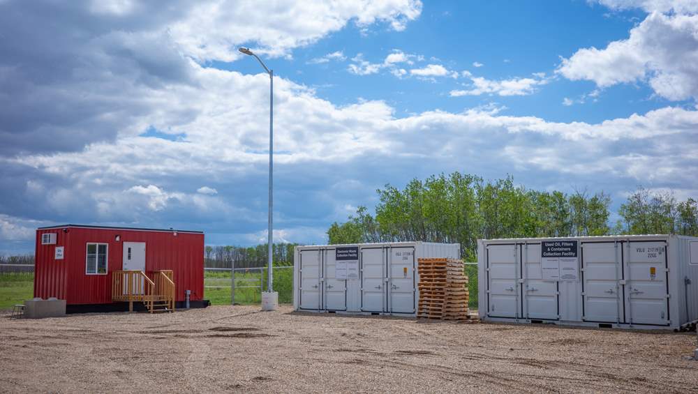 Seacans For Waste Disposal And The Transfer Station Site Office